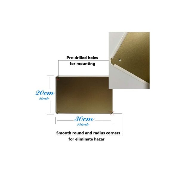 12x8" Snap-On Metal Sign with Pre-Drilled Holes - Picture 2 of 4